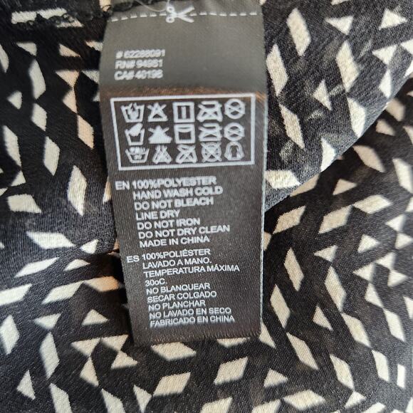 SALE Love 21 Sleeveless Sheer Chiffon Print Tank with Necktie - Picture 6 of 6